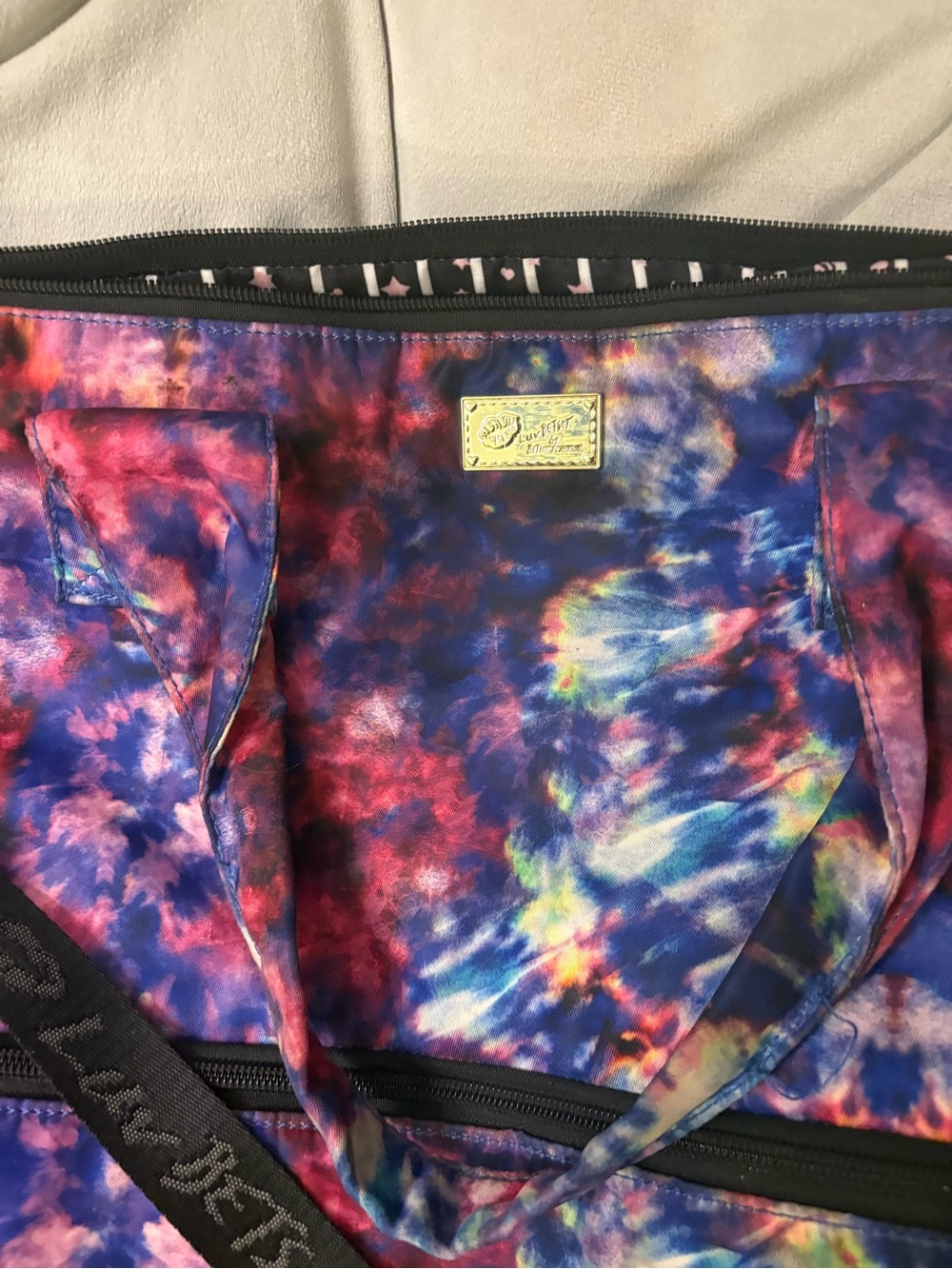 Luv Betsey Johnson tie die weekender bag